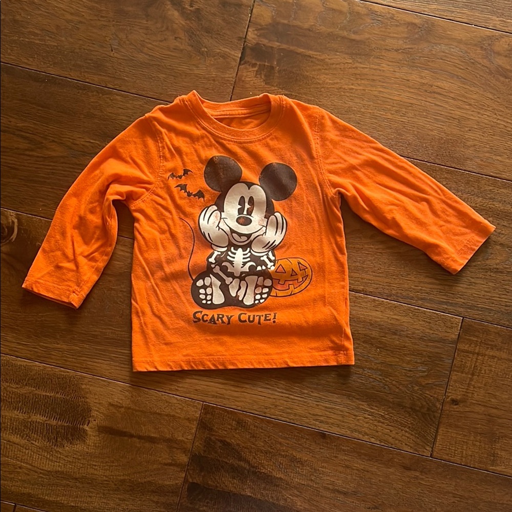 Orange Mickey Mouse Halloween Kids Shirt